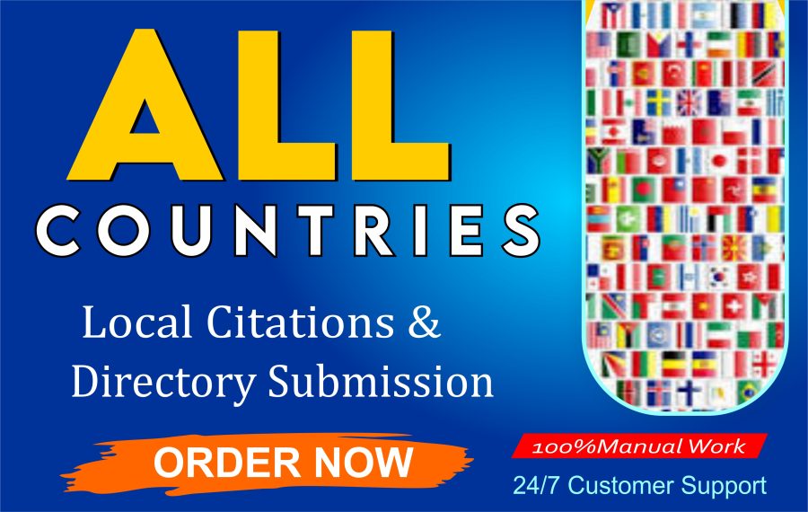 I will do 300 local citations listings and directory submission for all country