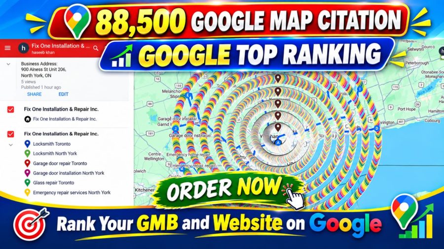 I will do 88,500 Google maps seo citations for GMB ranking and local SEO