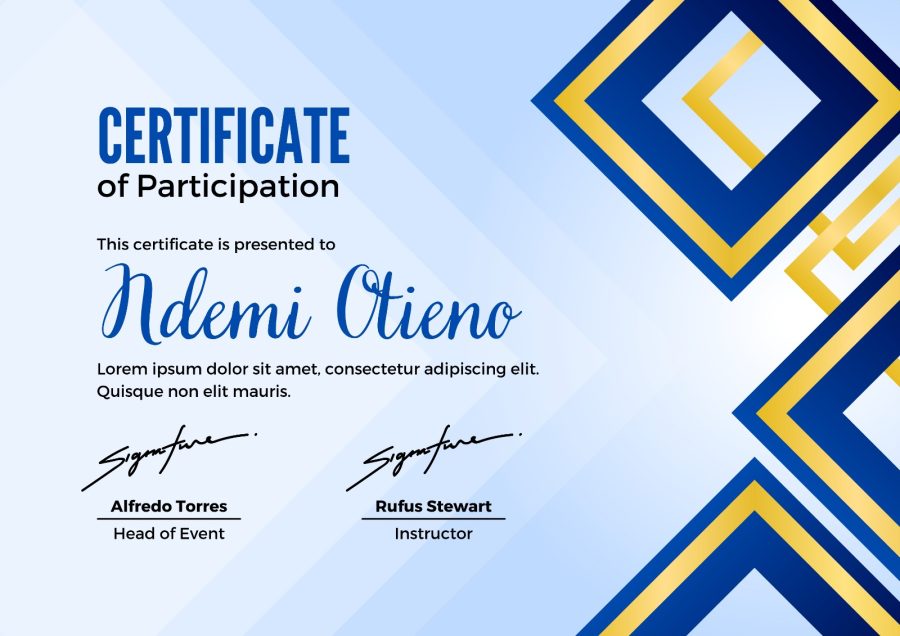 I will Design Professional Unique Certificate in Just 24hrs