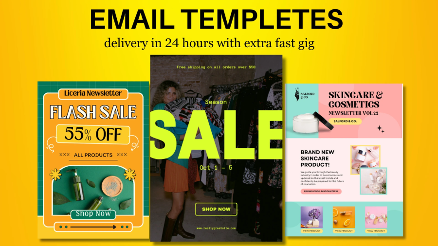 I will do creative email template designs