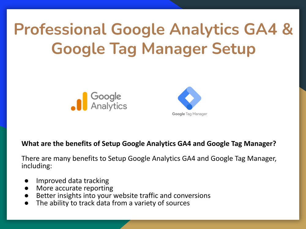 You will get Professional Google Analytics GA4 & Google Tag Manager Setup