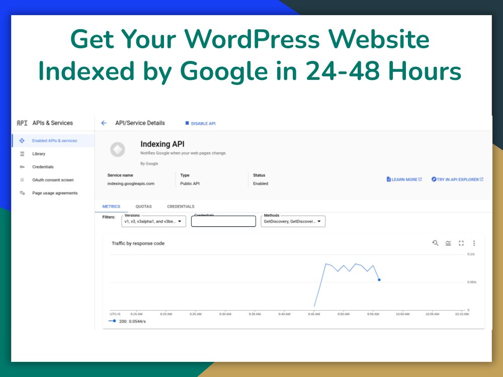 Get Your WordPress Website Indexed by Google in 24-48 Hours | Indexing API