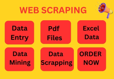I will do data entry, data scraping, data mining, website research