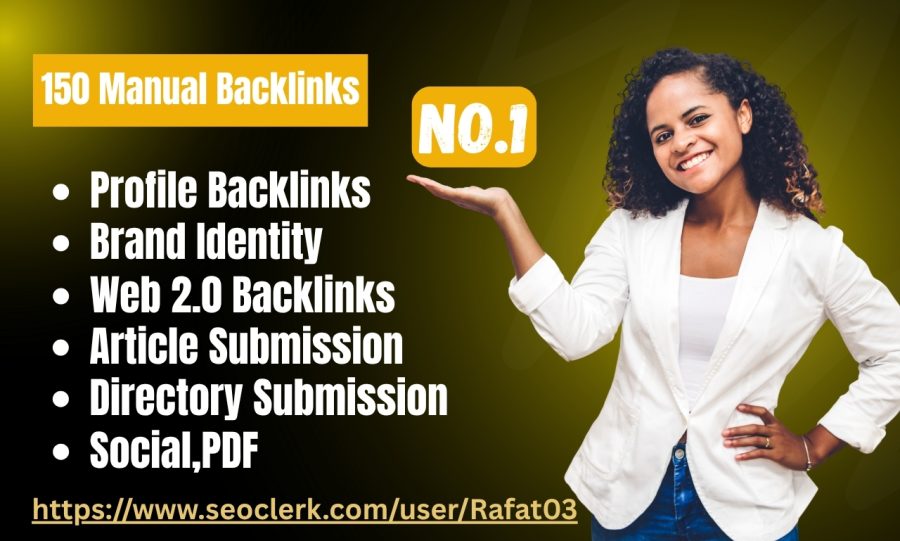 150 High-Quality Manual SEO Backlinks