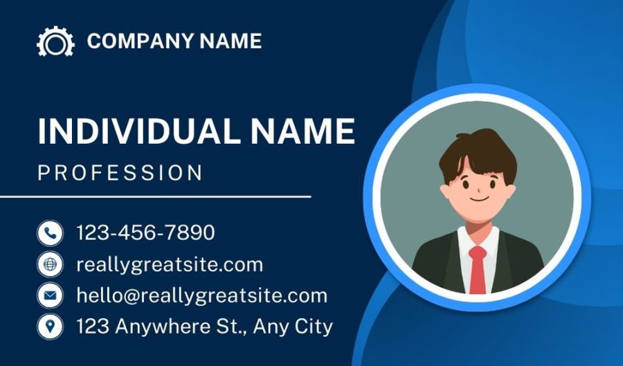 100% Customizable Royal Formal Business Card along with photo and LOGO DESIGN