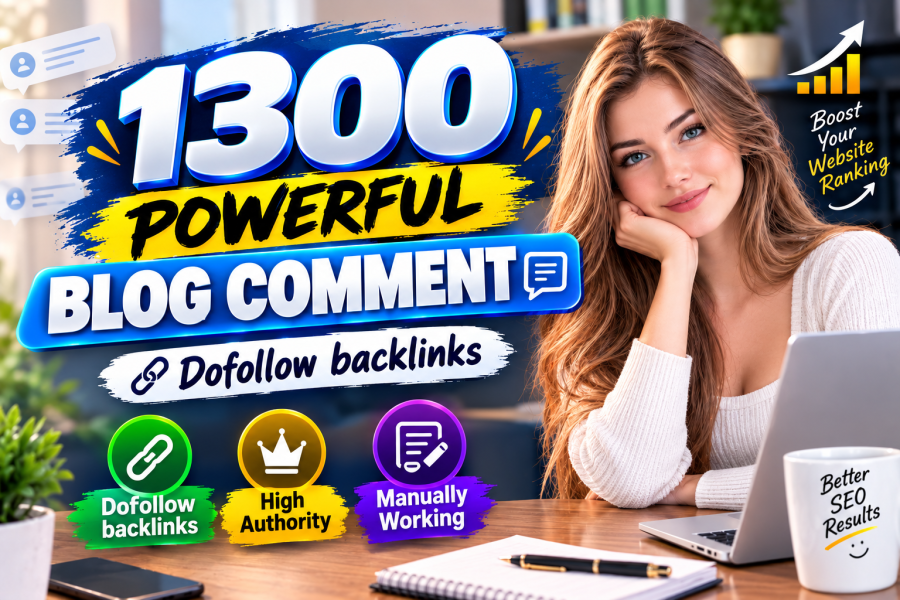 1300 Powerful Blog Comment Links High Authority Dofollow SEO