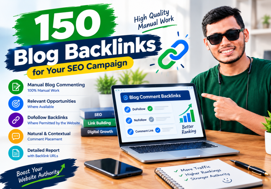 I Will Provide 150 Powerful manual created Blog Comment Backlinks