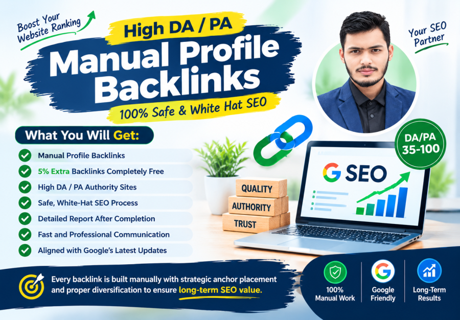 I Will Build 110 HighQuality Mix SEO Profile Backlinks