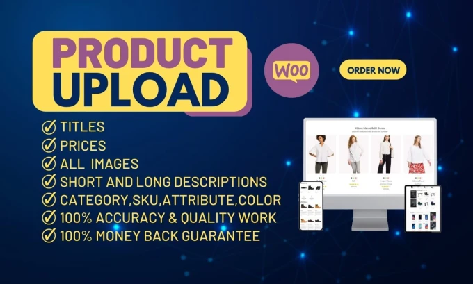 I will add15 products or upload products to your wordpress woocommerce website