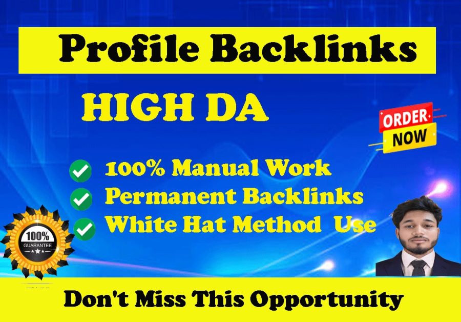 I will Create 200 Profile Backlink high authority off page SEO backlinks 