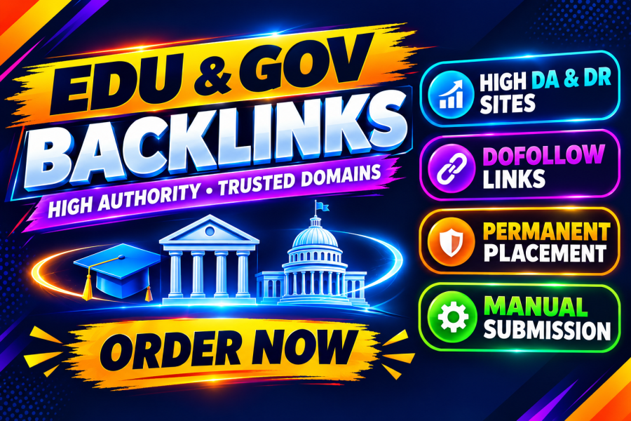 30 EDU & GOV Dofollow Backlinks from High Authority Education Domains