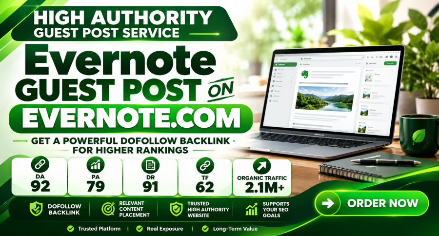 Evernote.com Guest Post with High Authority Dofollow Backlink