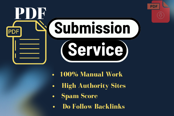 I provide High-Authority 'Article/Pdf Submission' Backlinks