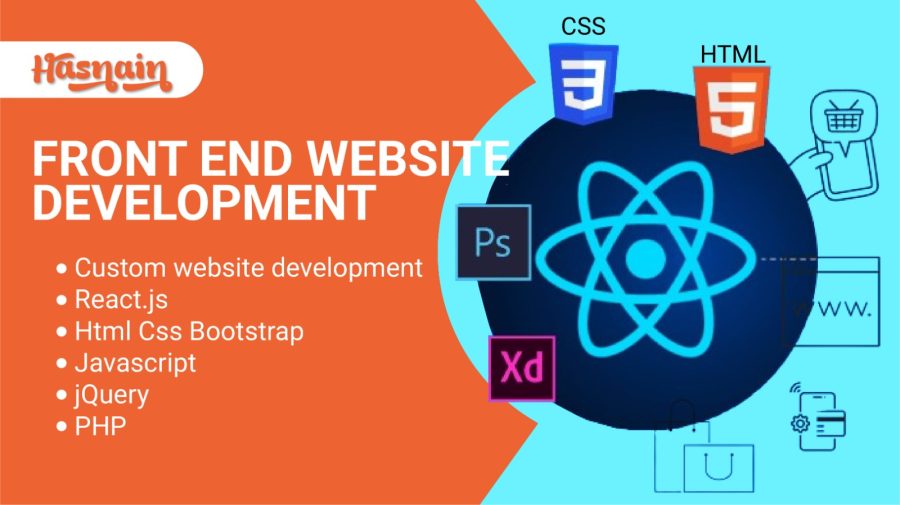 I will be your Frontend developer React Js. Html. Css, Bootstrap, Tailwind css and Javascript 