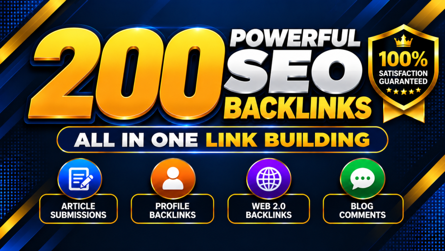 200 Powerful Unique Domain SEO Dofollow Backlinks &ndash; All in One Manual Link Building Package