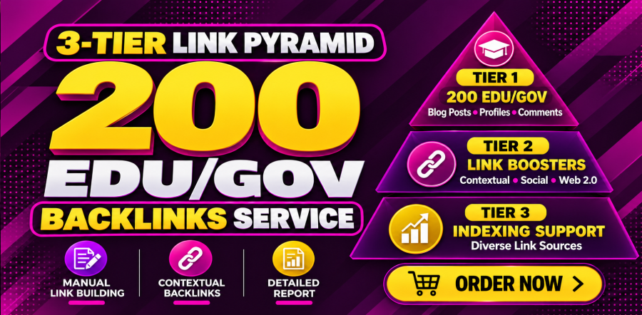 I Will Build High Authority 200 Edu/Gov Backlinks With 2000+ Tier 2 Tier 3 for Top Ranking