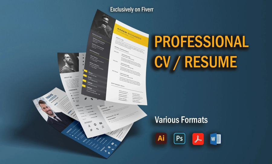 I will make impressive professional resume design and cv design