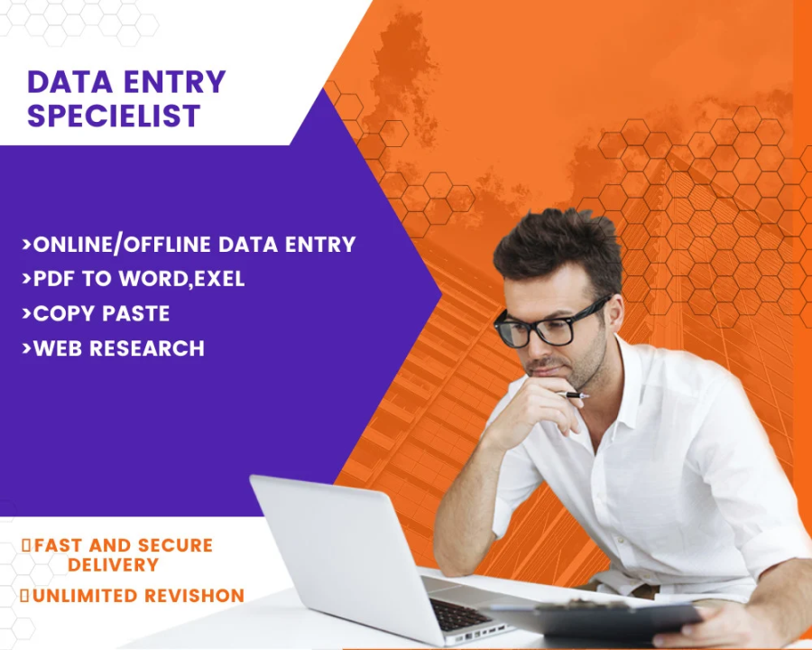 I will do fast and perfect data entry and web research online