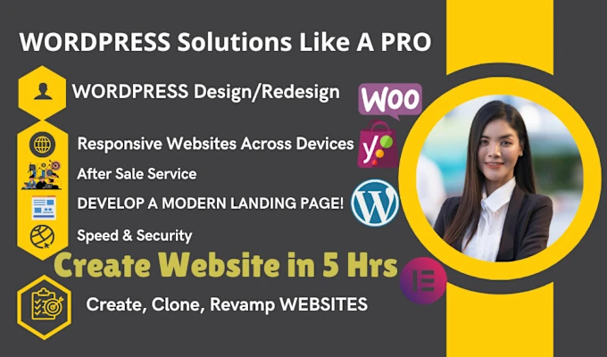 I will design a Full Professional Wordpress Website Creation
