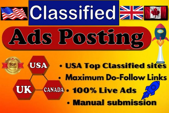 Build 100 Plus Classified Ads Posting On Top Authority Website