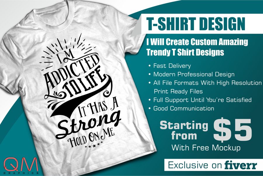 I will make custom typography thirt design