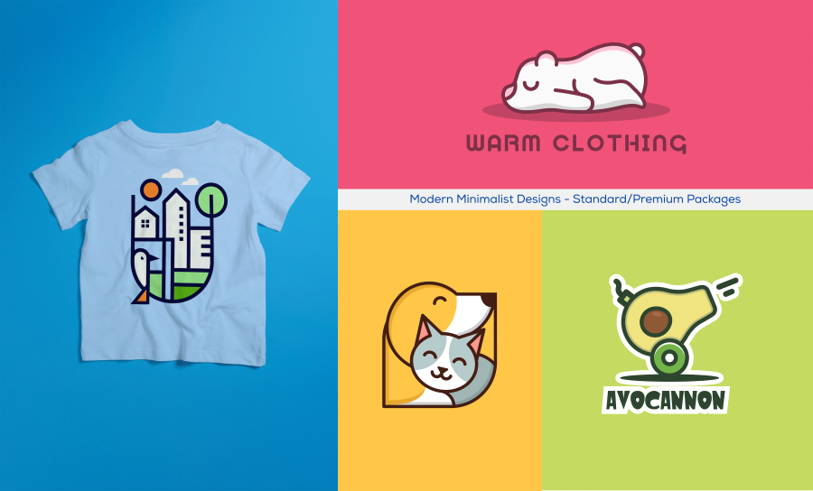 I will design 3 premium modern minimalist logo design for your business