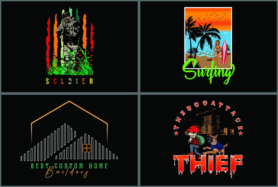 I will do retro vintage, badge, logo style t shirt design