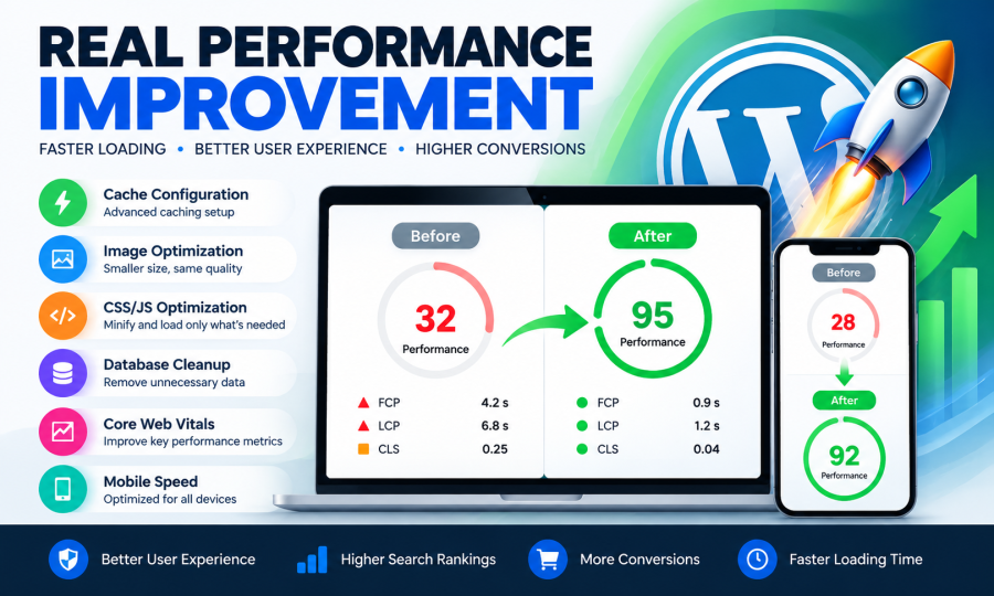 I will improve WordPress loading speed and website performance