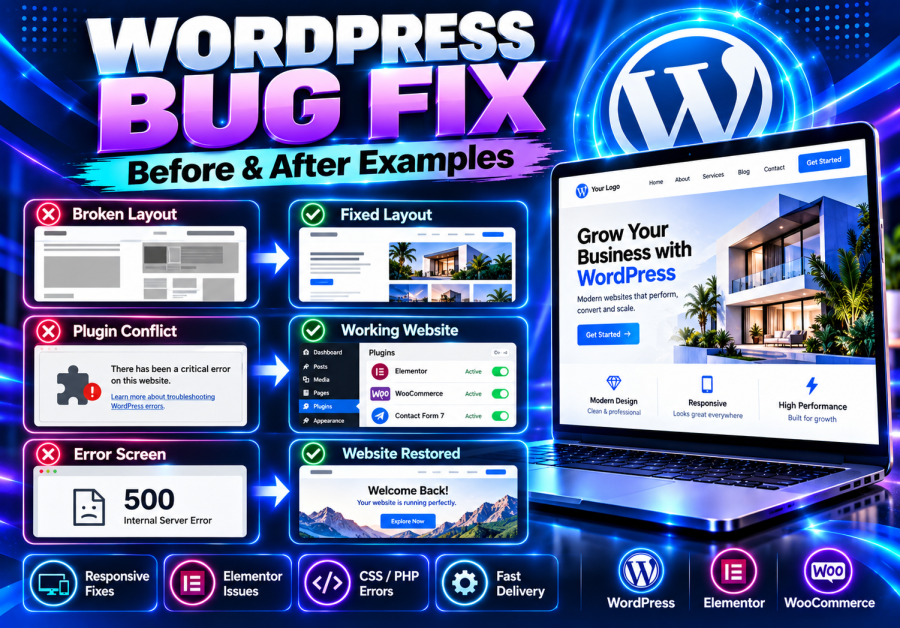 I will fix WordPress errors, bugs and website issues