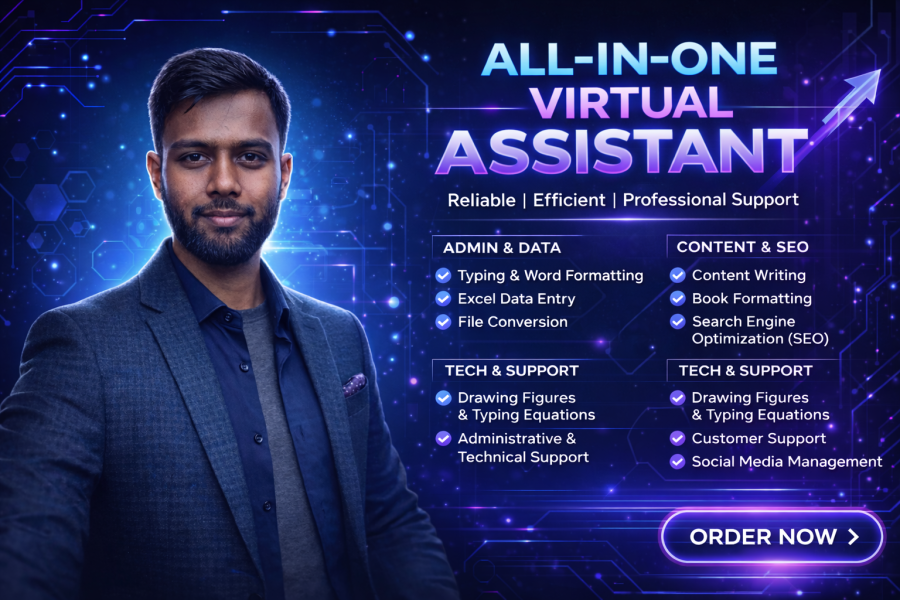 All in one virtual Assistant for any type of work