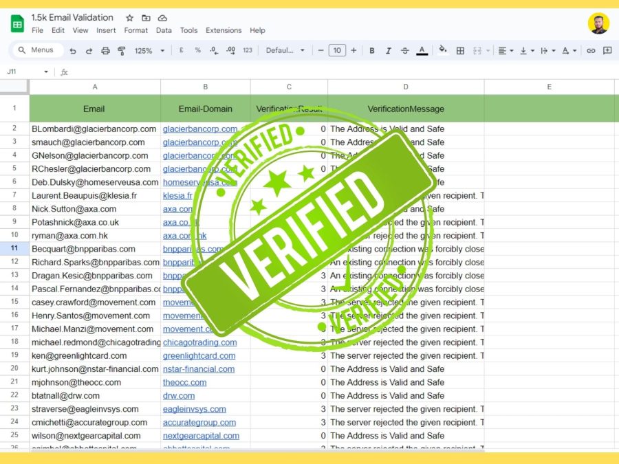 I will do Bulk Email Verification and List Cleaning for Your Email List