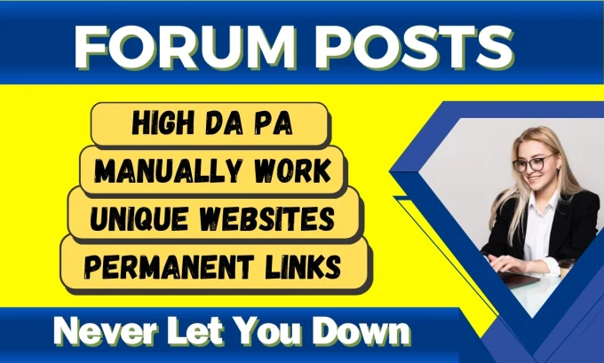 I will do forum posting high authority dofollow forum backlinks