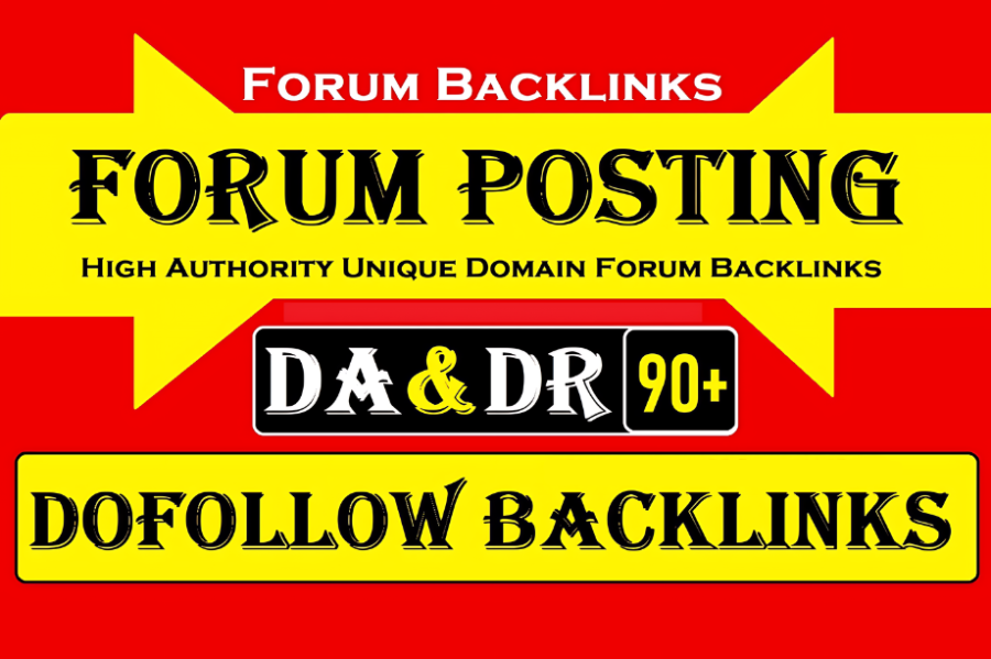 I will do 100 forum posting, unique domain dofollow forum backlinks