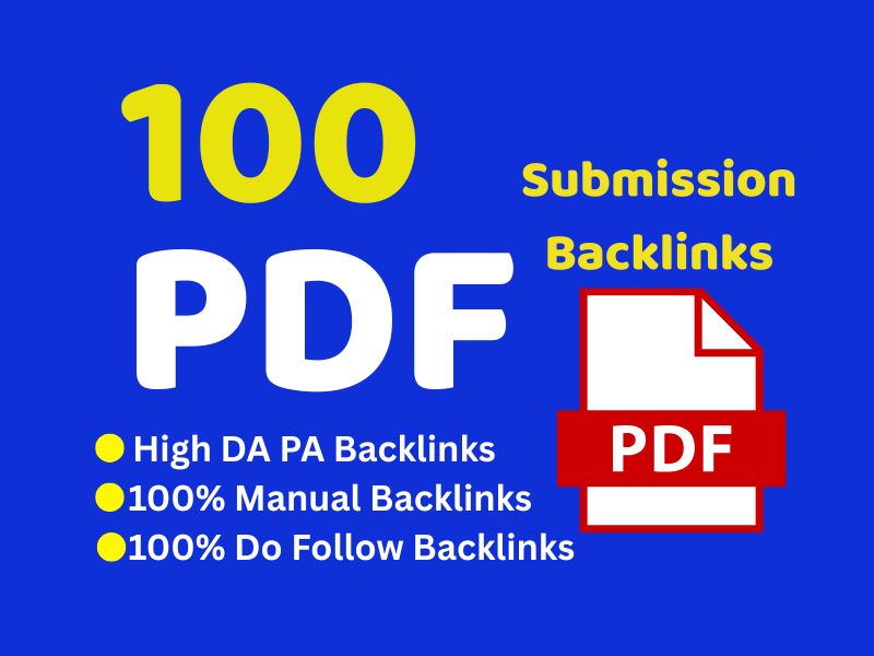 I will do 100 PDF submission manually high DA PA document sharing