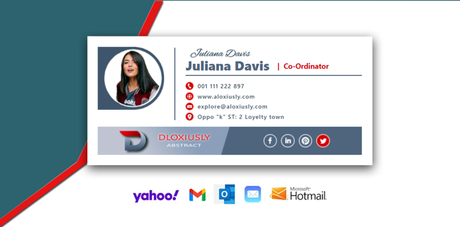 I will create modern clickable HTML email signature for gmail, outlook and many more
