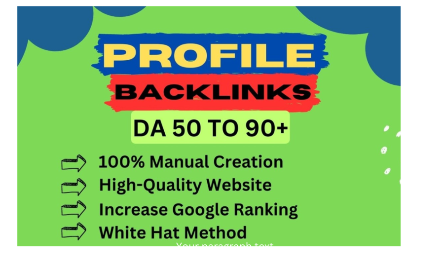 I will do high authority 1oo+ profile backlinks 
