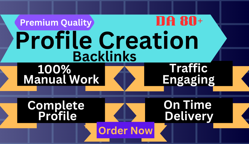 150 Premium Quality Profile Creation Backlinks 