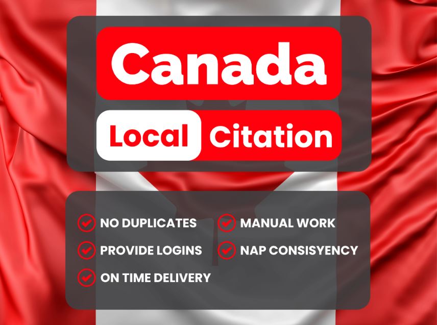 Get top 100 Canada local citation backlinks & Directory Submission for Local SEO and GMB Ranking 