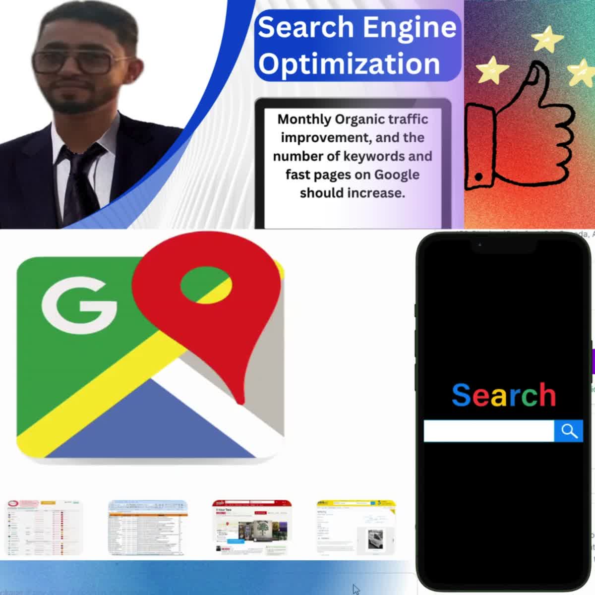 I will do organic traffic, number of keywords fast pages on google should increase
