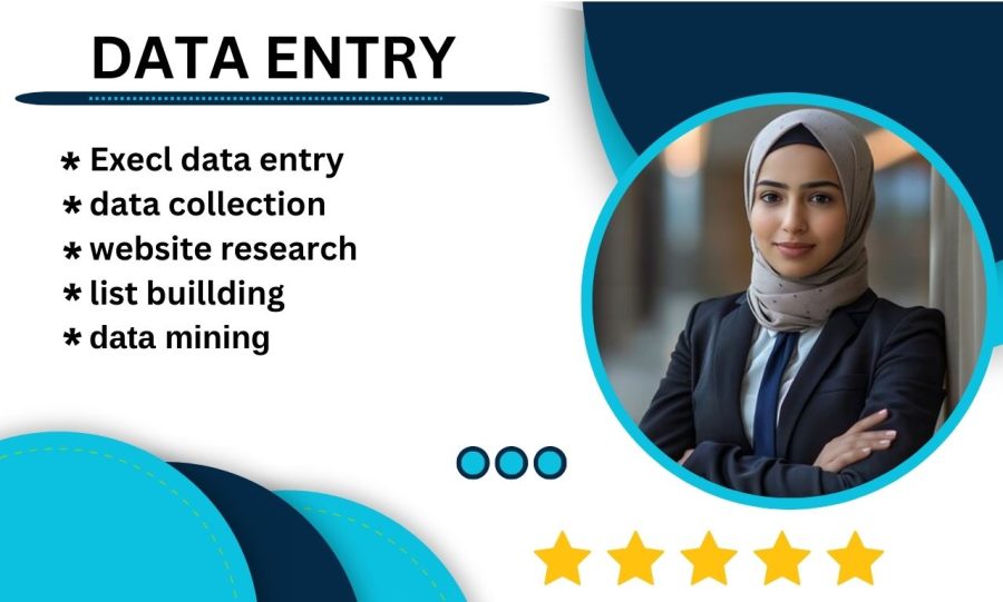 I will do data entry, copy paste, web research, excel data entry