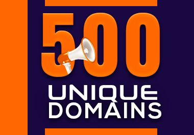 500 Unique Domains 100% Manual Work