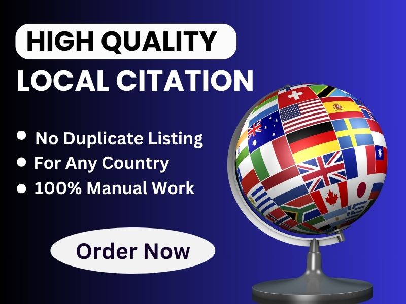 I will manually provide 50 local citations or business listing for any country