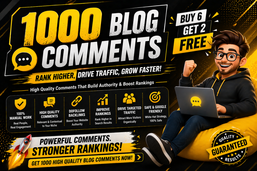 I Will Manually Create 1000 Powerful Dofollow Blog Comment Backlinks on High DA/PA Sites for Top SEO