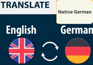 I will manually translate English to German, German to English