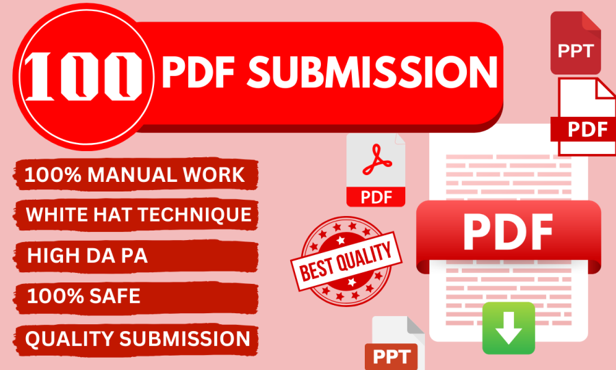 I Will DO PDF, PPT, and Doc Submission To High Da Sites with 100 Powerful Backlinks
