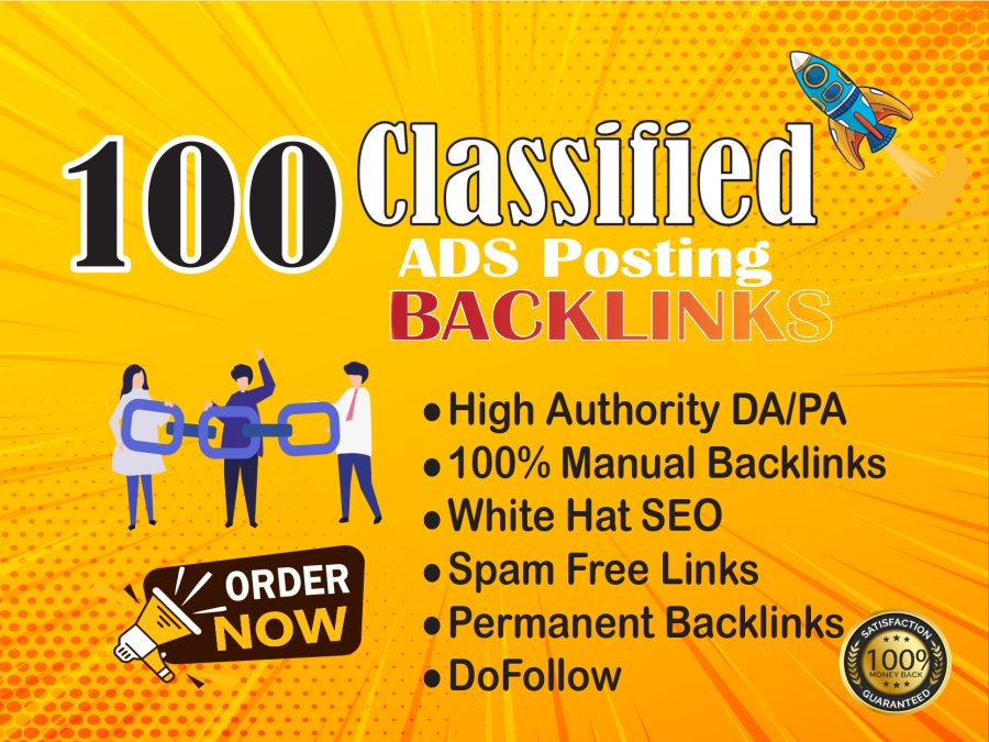 I will post 100 classified ads on high-traffic classified websites, targeting any country