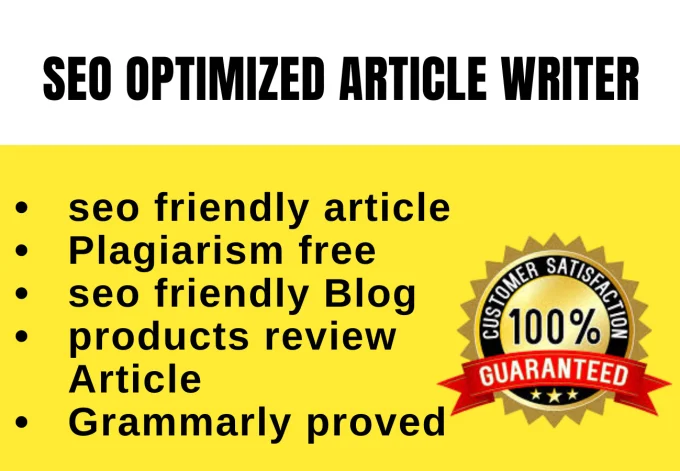 I will write 1000, 2000 and 3000 words SEO friendly article or blog post on any topic 