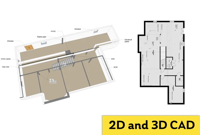 I will make professional 2d and 3d architectural cad drawings