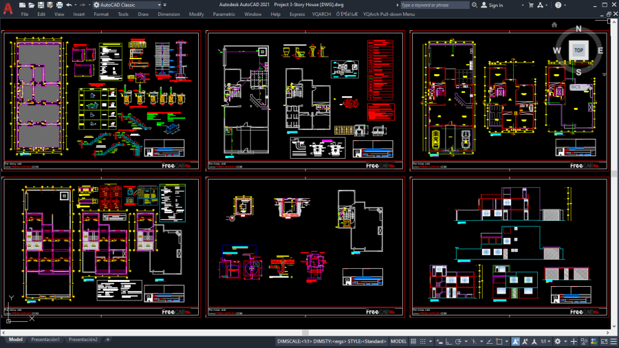 You will get 2D & 3D Architectural drawings for your buildings
