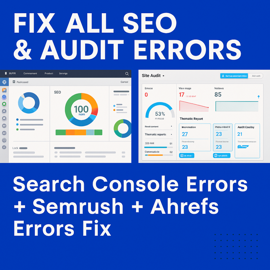 Fix All SEO Errors Fast ,SEO Error Slayer , AuditFix Pro: Console to Crawlers, IndexFix & SEO Boost,